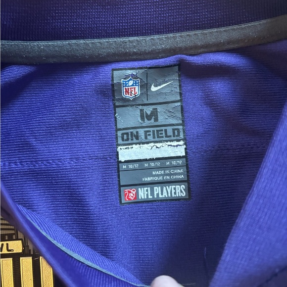 NFL Purple Ravens Jersey with Super Bowl Patch: Flacco 5 - Picture 2 of 3